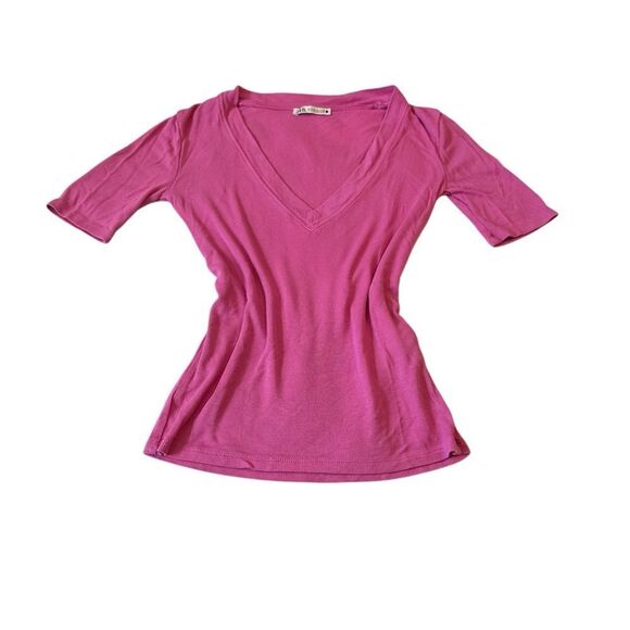 Zara Pink V-Neck Women's Top - Picture 5 of 5